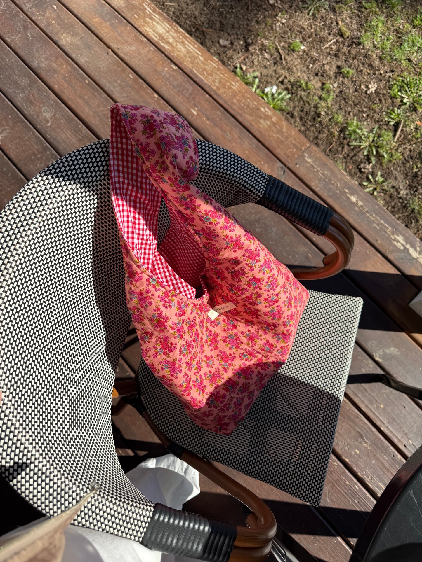Floral Print Cotton Tote Bag for Daily Use | Women's Shoulder Bag