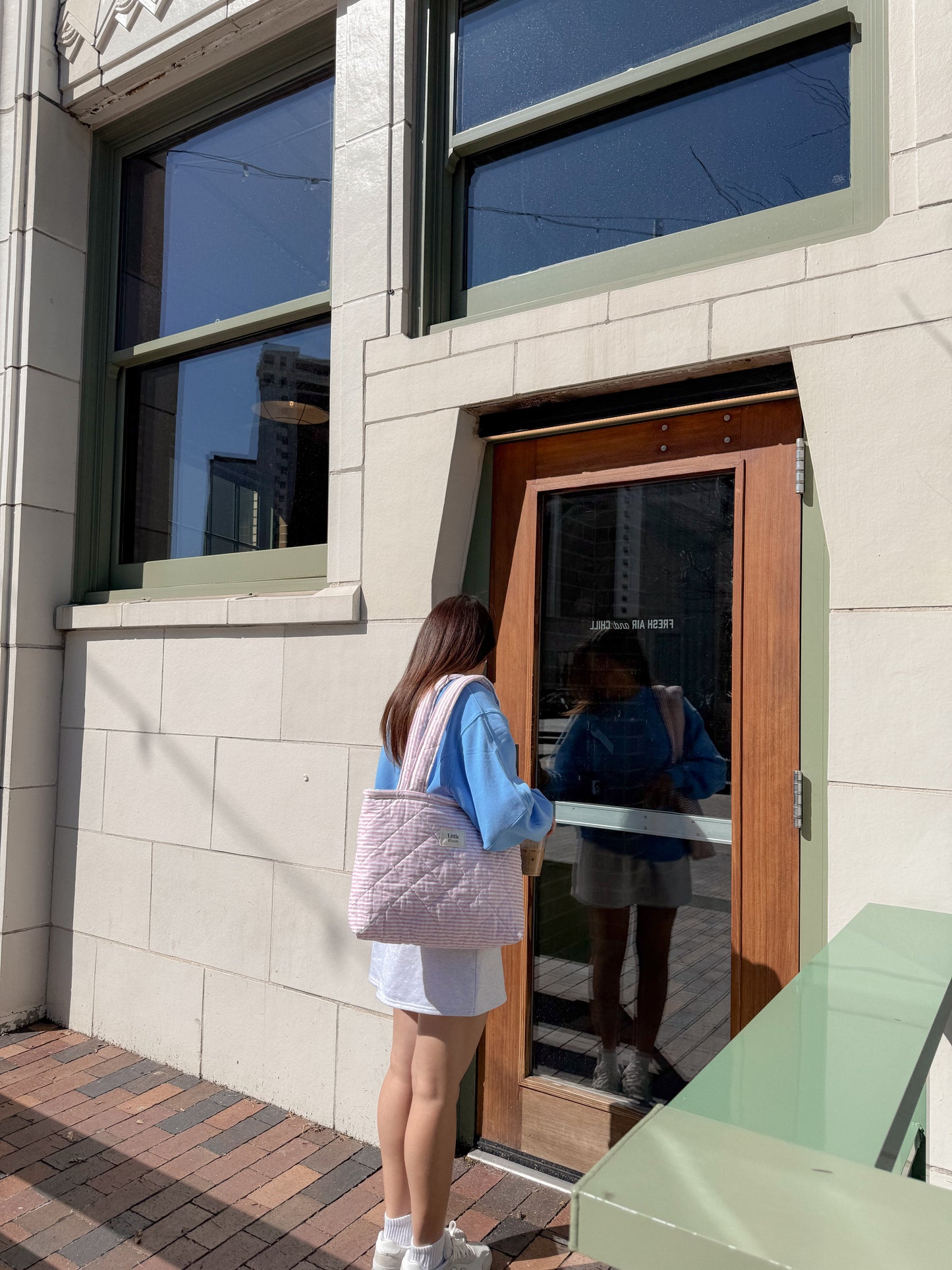 stripes Cotton Shoulder Tote Bag for Women | Everyday Bag