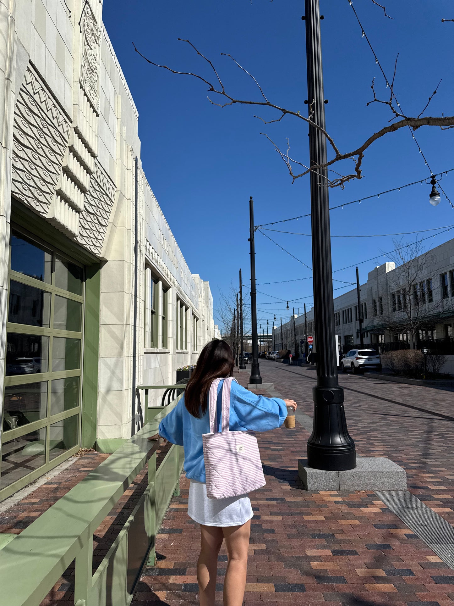 stripes Cotton Shoulder Tote Bag for Women | Everyday Bag