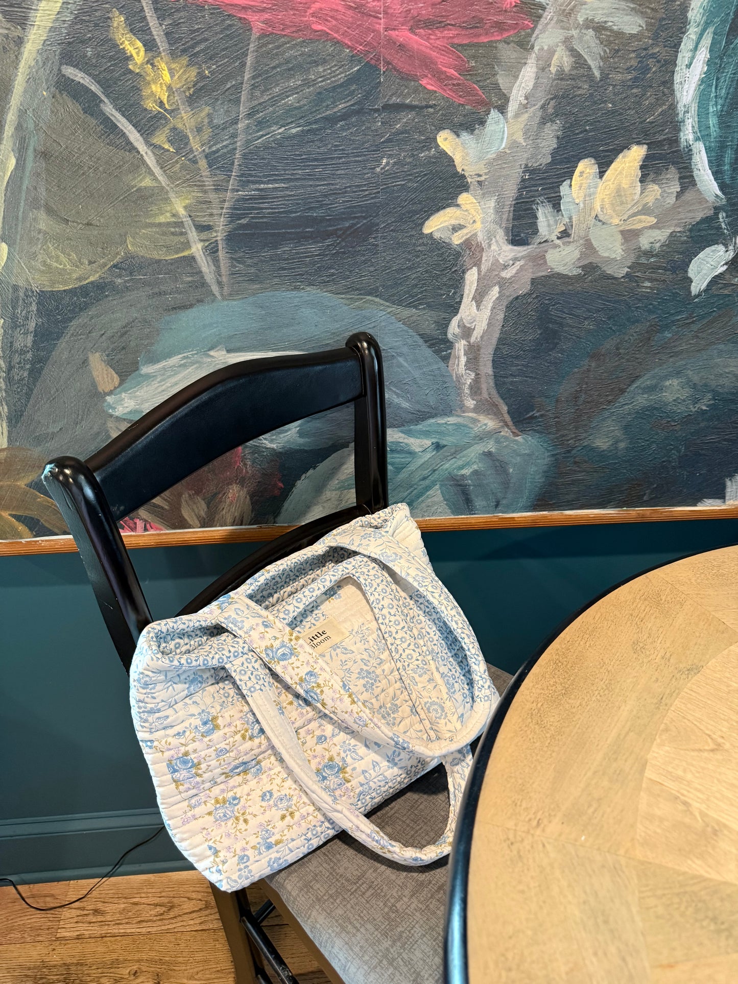 Floral Cotton Tote Bag | Shoulder Bag for Women