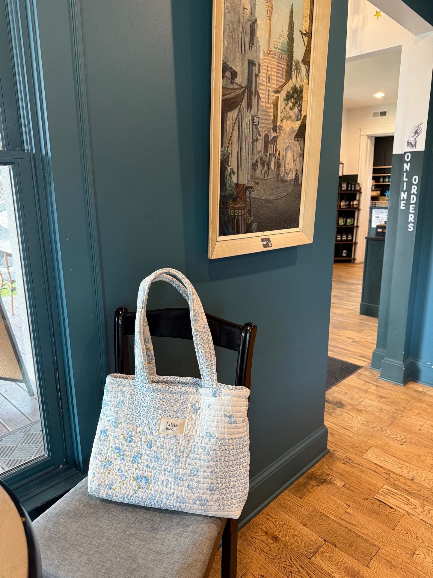 Floral Cotton Tote Bag | Shoulder Bag for Women