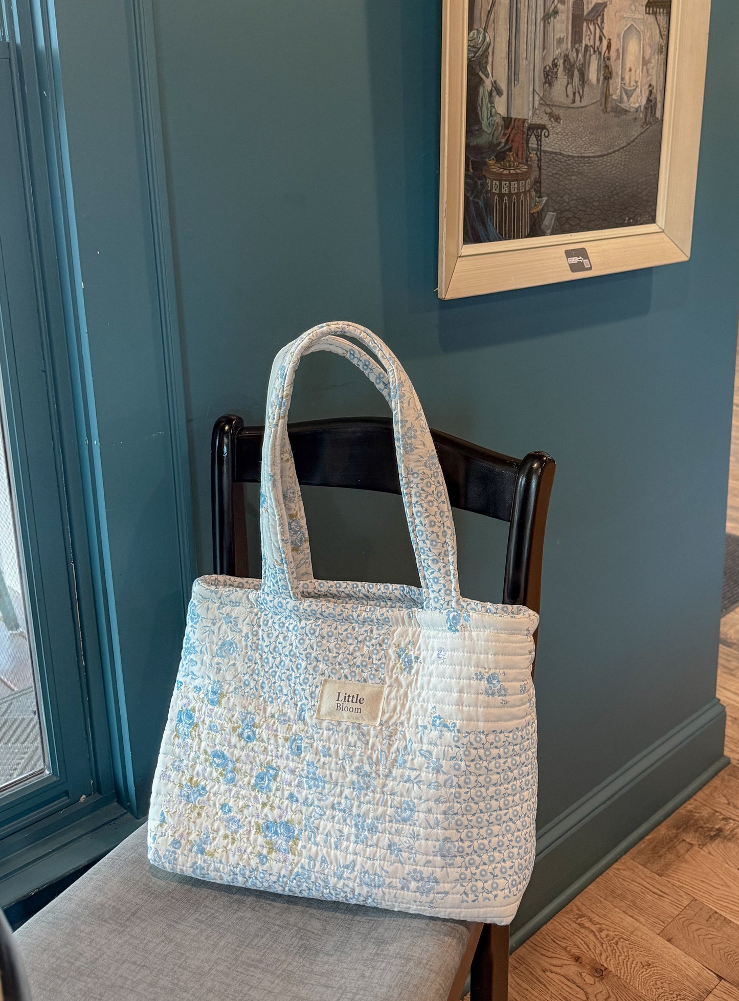 Floral Cotton Tote Bag | Shoulder Bag for Women