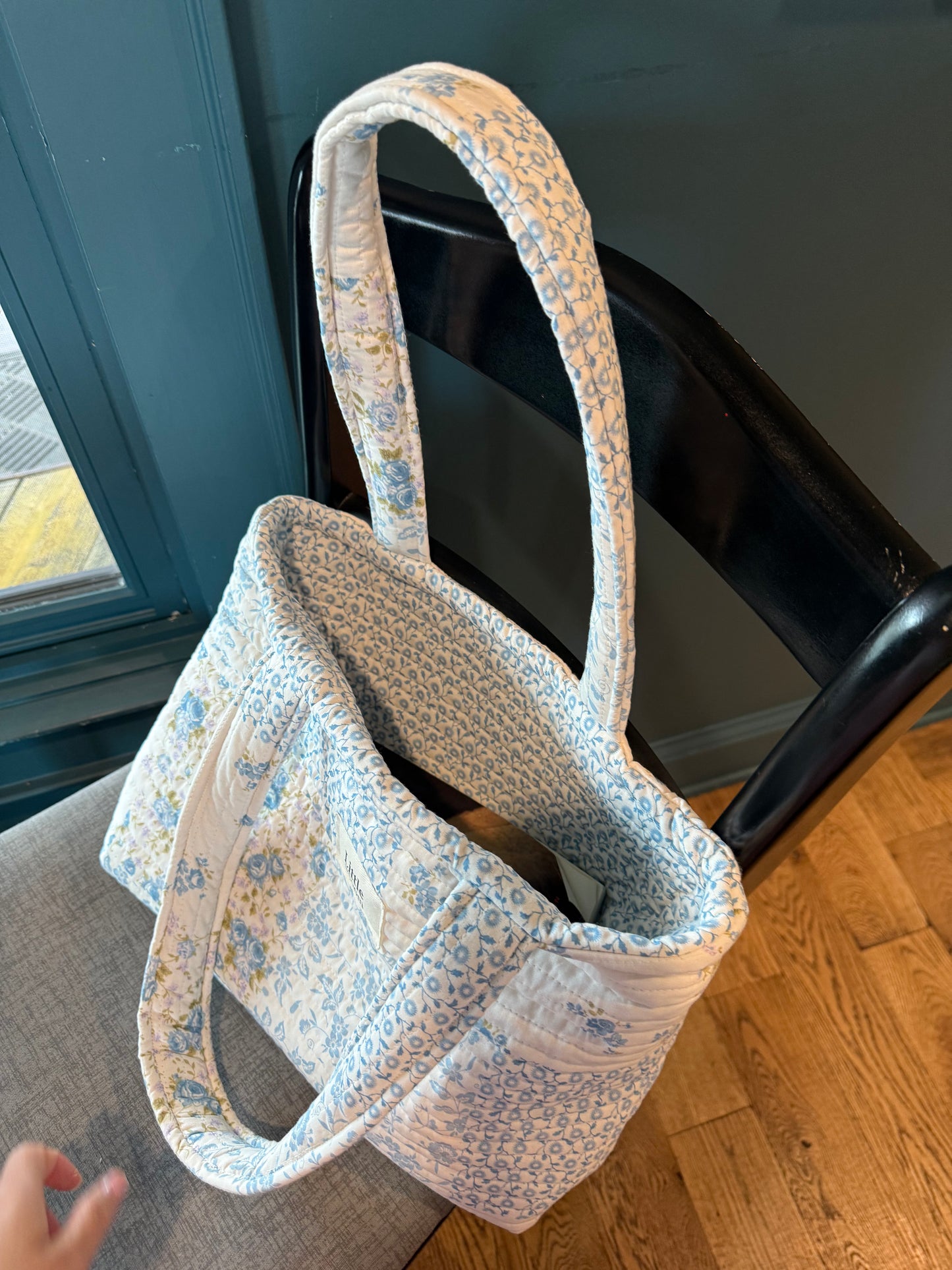 Floral Cotton Tote Bag | Shoulder Bag for Women