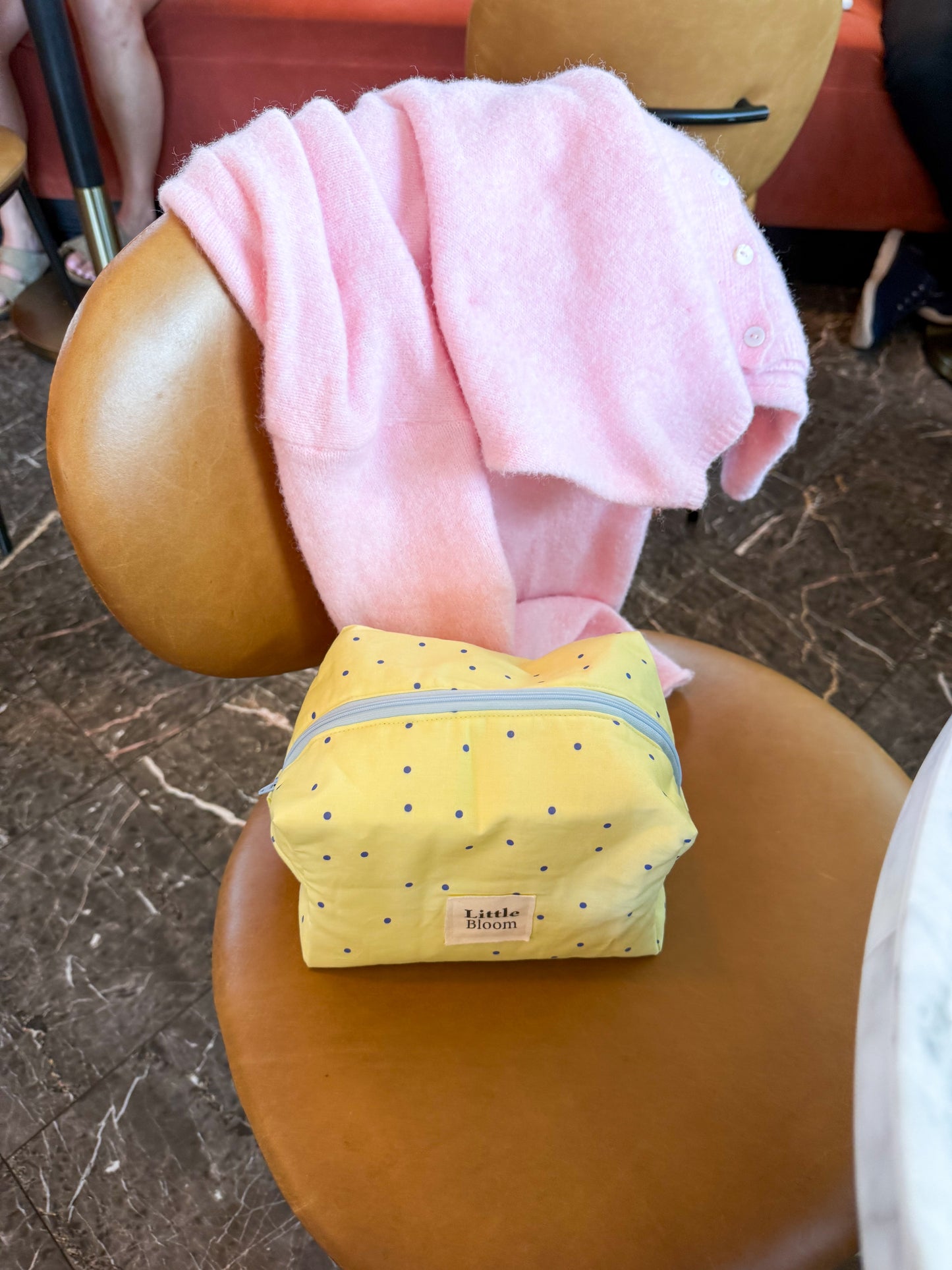 Handmade Cotton Makeup Pouch: Travel Toiletry Cosmetic Zipper Pouch