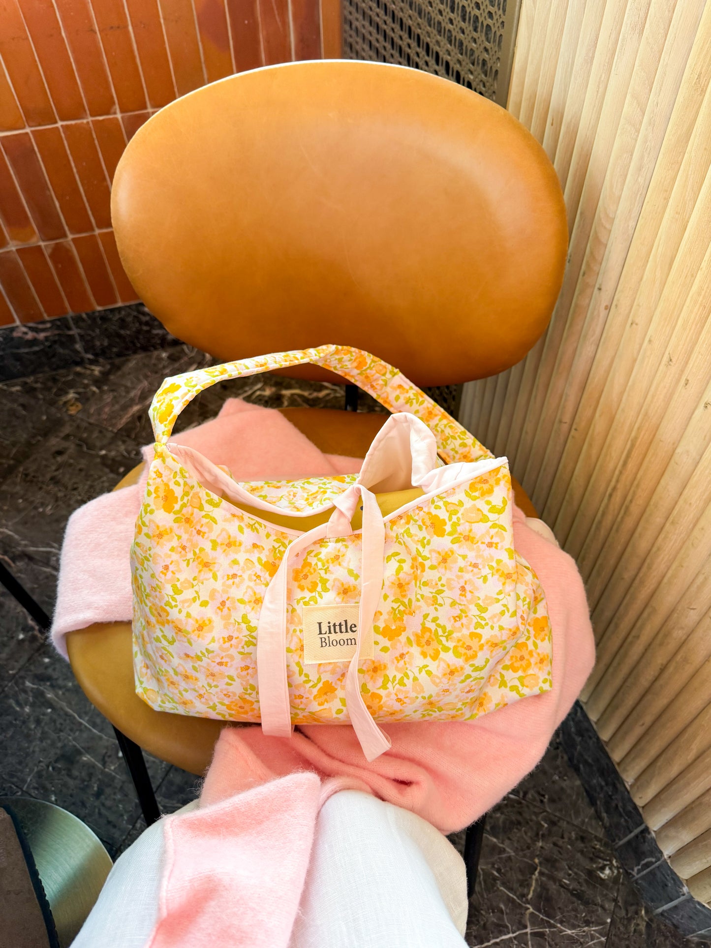 Handmade Cotton Shoulder Bag: floral Bag for Women