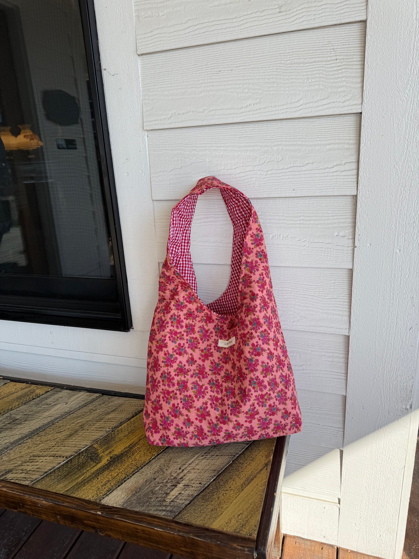 Floral Print Cotton Tote Bag for Daily Use | Women's Shoulder Bag