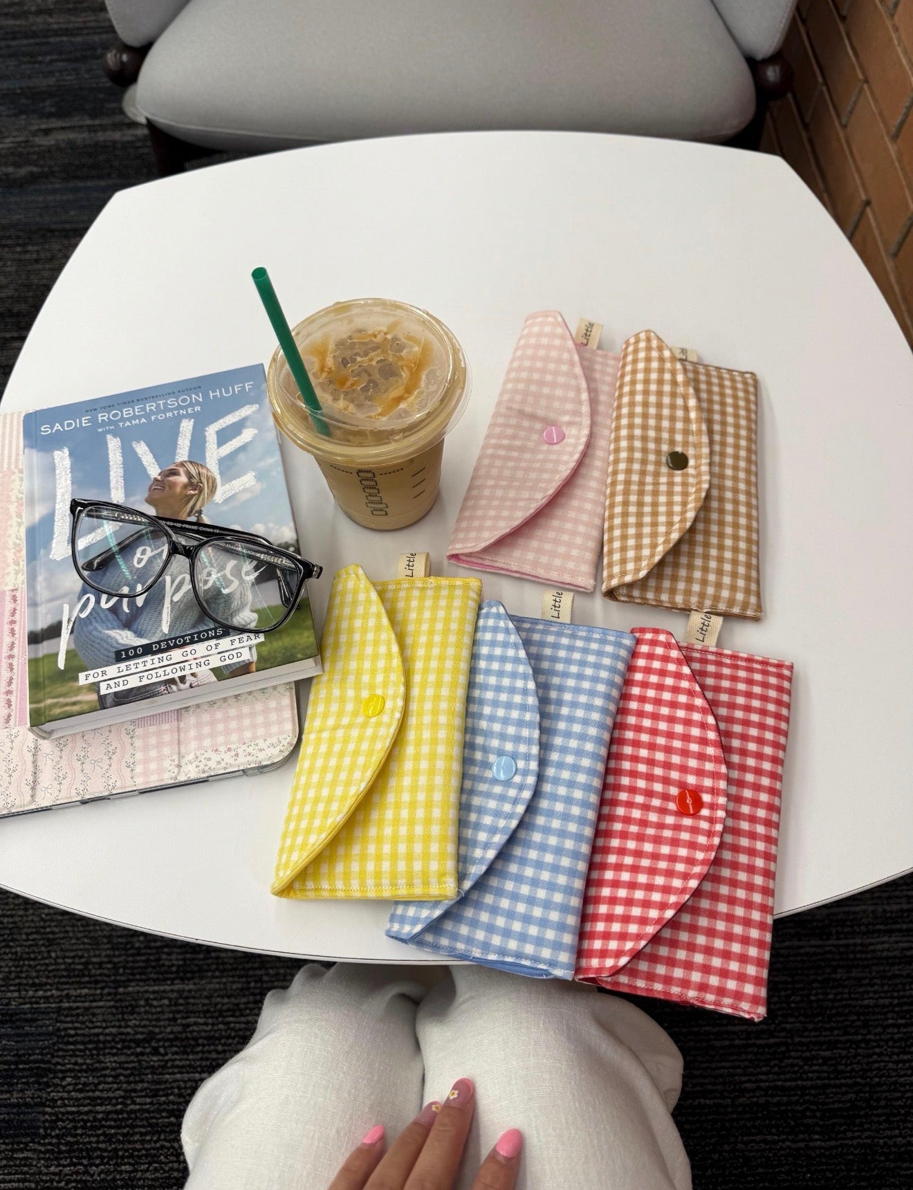 Gingham Glasses Case, Soft Fabric Glasses Pouch, Sunglasses Case, Glasses Sleeve, Cute Glasses Case
