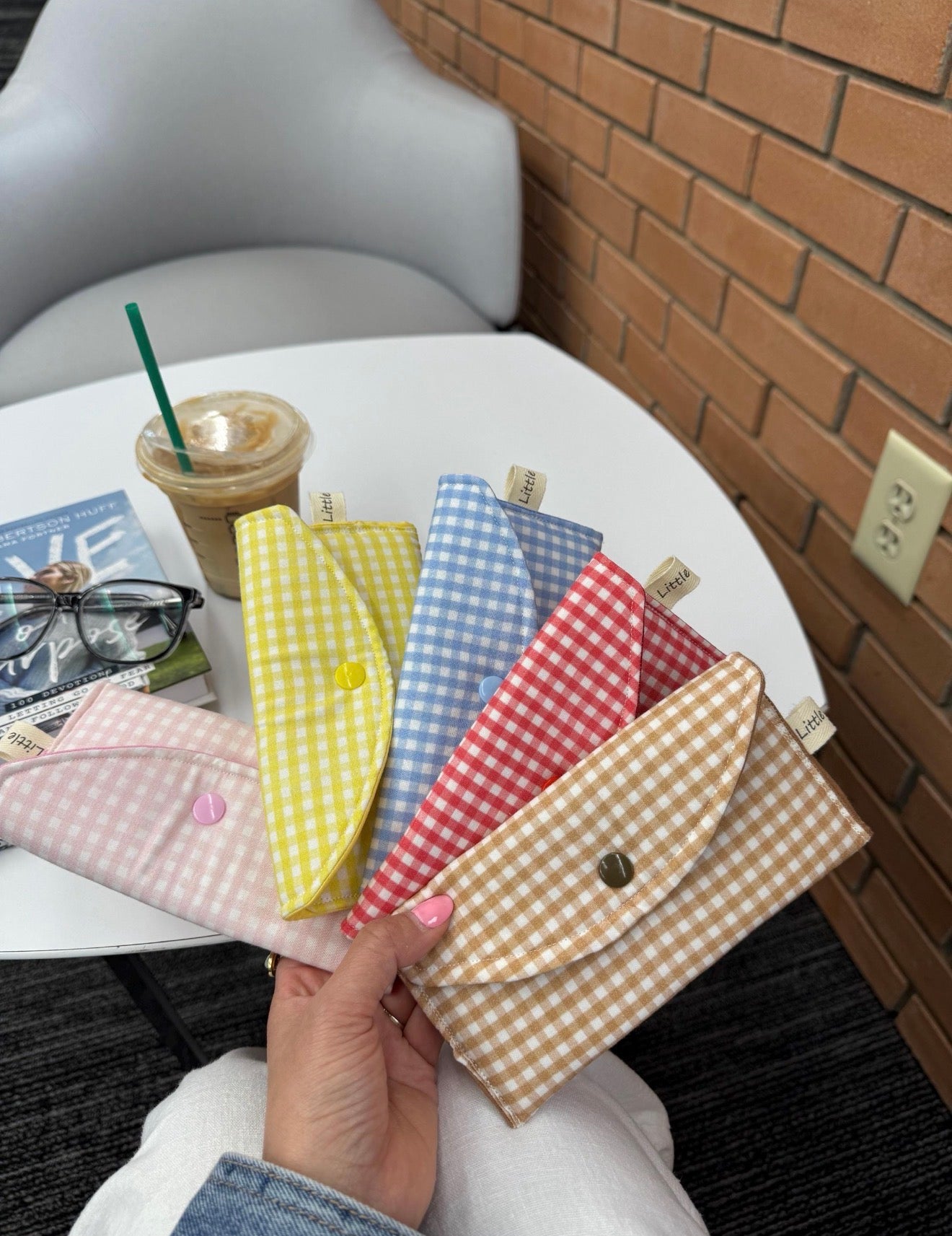 Gingham Glasses Case, Soft Fabric Glasses Pouch, Sunglasses Case, Glasses Sleeve, Cute Glasses Case