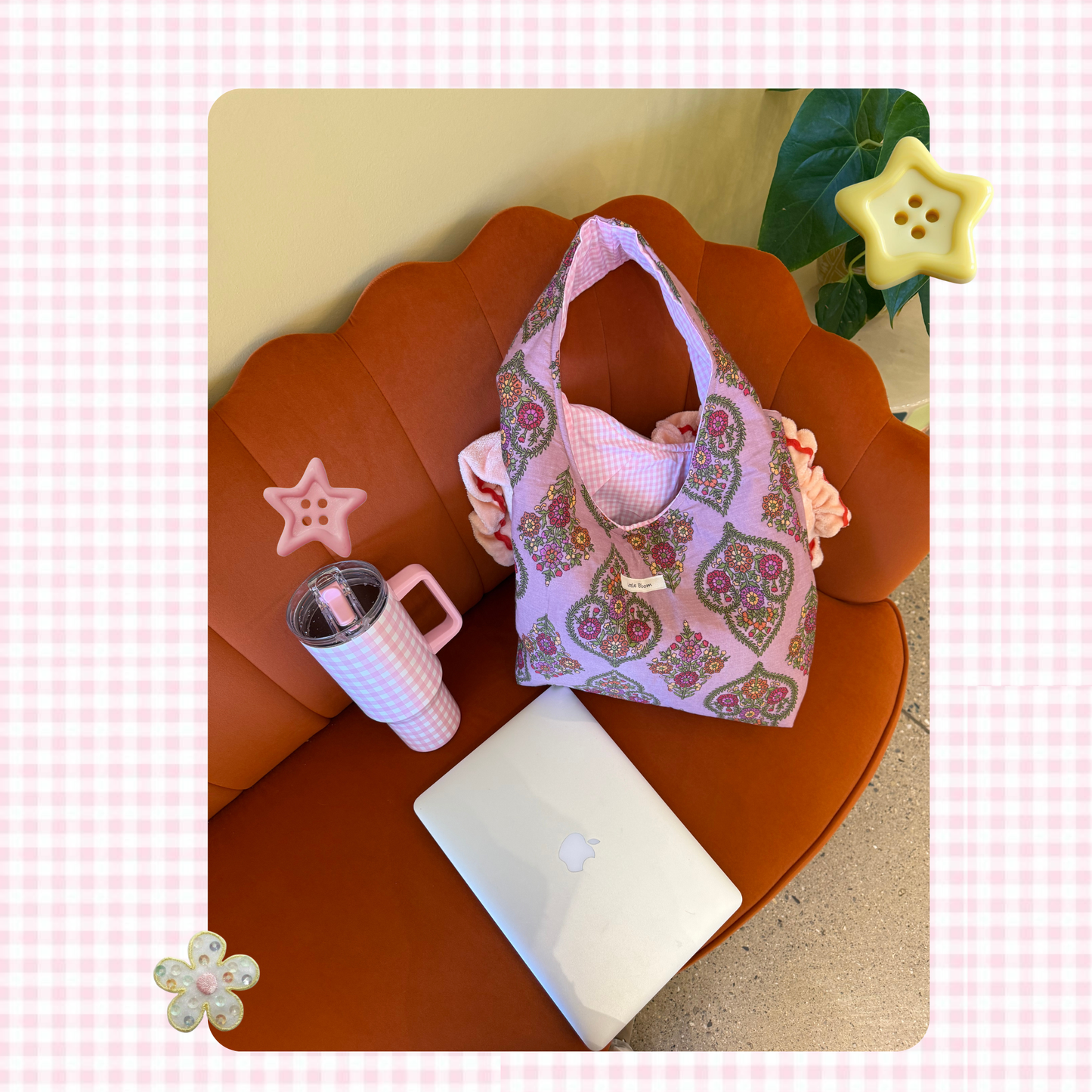 Floral Cotton Shoulder Tote Bag for Women | Everyday Bag