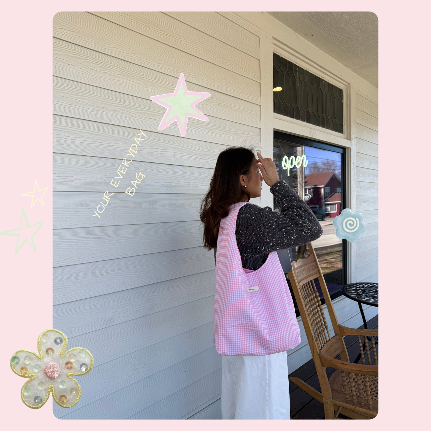 Gingham Tote Bag